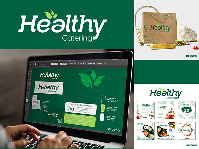 Health Catering Logo and Brand Identity