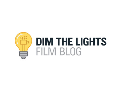 Dim The Lights Film Blog Logo brand identity branding cinema film graphic design logo movies