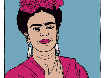 Frida Kahlo art colour comic design female female illustrator frida kahlo illustration