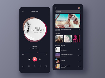 Music Player app design minimal mobile music music app music player ui