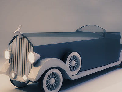 Fancy blender3d lowpoly oldcar