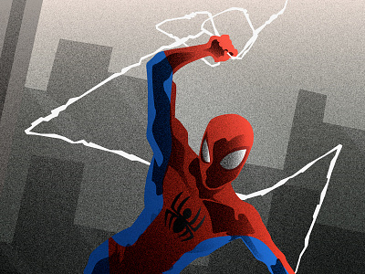 Spiderman WIP Close-Up illustration spiderman vector