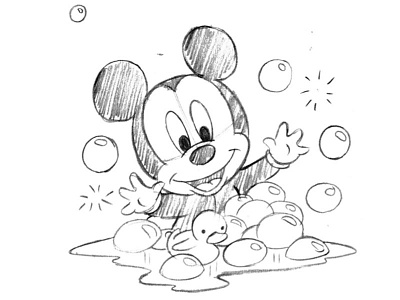 Baby Mickey disney illustration