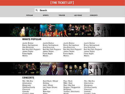 The Ticket Lot 2 web web design