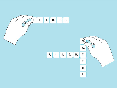 Scrabble Instruction Illustration
