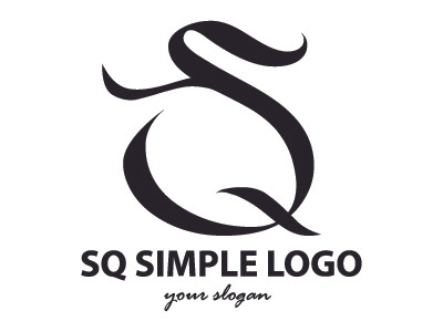 sq font logo design flat font design font type logo