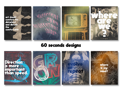 60 seconds designs#2 60 seconds fast design grain graphic design halftone instagram retro social media vintage