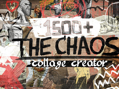 Anti-Design#1 - The Chaos 1500+ PNG Elements anti design bundle chaos chaotic collage collection free grainy groovy pack