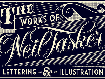 The Works of Neil Tasker design halftone illustration lettering lines
