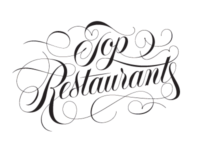 Top Restaurants detroit editorial lettering script type typography