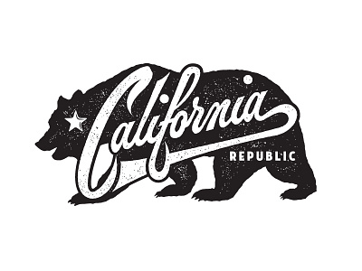 California illustration lettering