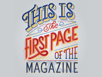 First Page lettering typography