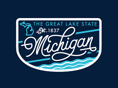Michigan badge great lakes icon michigan patch
