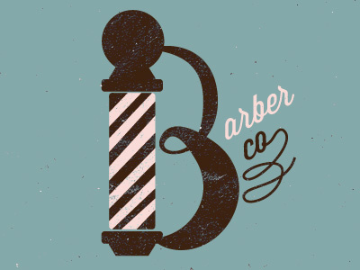 The Barber Co. barbershop branding haircut identity typography