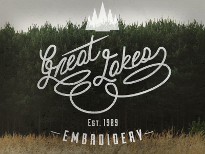 Great Lakes branding design lettering typography