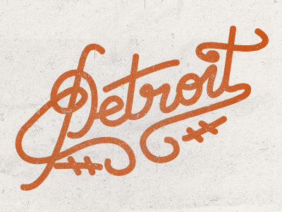 Detroit lettering typography