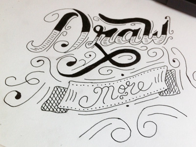 Draw More hand lettering