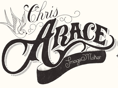 Arace chris lettering logo script typography