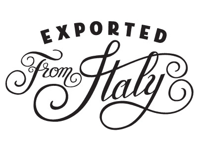 Exported From Italy italian lettering script type typography