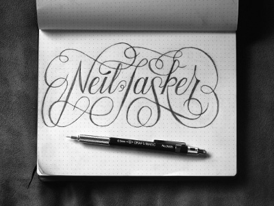 Name letter lettering neil script tasker type typography