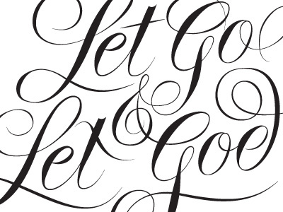 Let Go & Let God lettering script tattoo