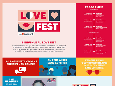 Love Fest website / UI/UX Design branding cdiscount design graphic design illustration logo love ui vector website