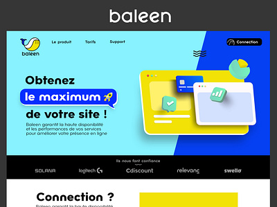 Baleen website / UI Design baleen blue branding design home page ui ux website