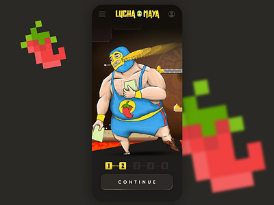 Lucha Maya Game App / UI Design android app dark game ios lucha libre mexic ui