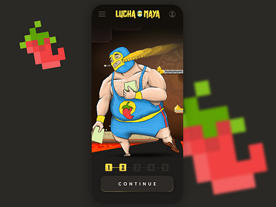 Lucha Maya Game App / UI Design android app dark game ios lucha libre mexic ui