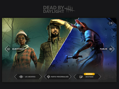 Redesign UI/UX home page of Dead By Daylight