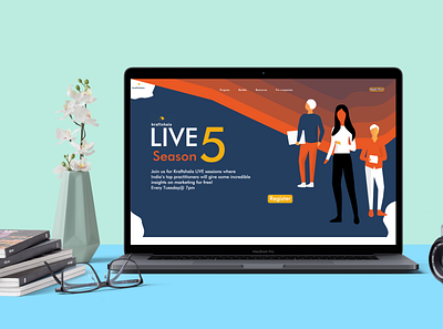 Landing page for kraftshala live session landing page design