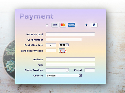 Daily UI Challenge #002: Credit Card Checkout uidesign