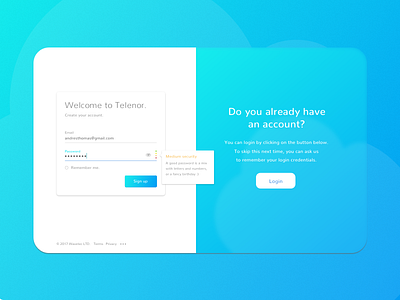 Telenor Login Concept