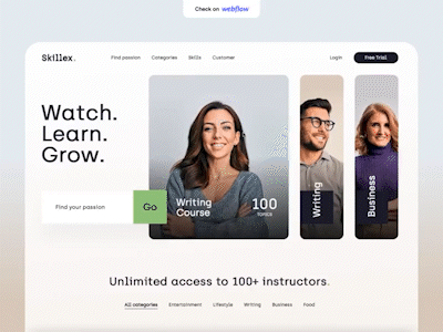 Skillex Online Education ui ux