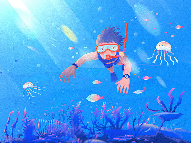 May And The Sea illustrations