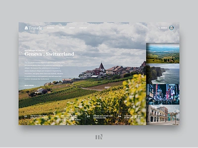 Travel to Geneva Switzerland app lake mountains travel ui ux vineyard web website