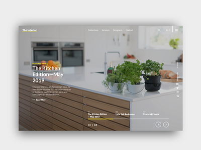 Interior Design Website UI branding concept design ui ux web