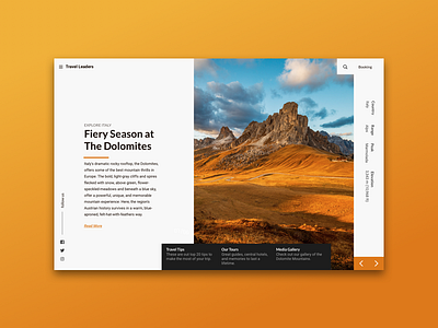 Fiery Season at the Dolomites app branding concept mountain practice travel ui ux