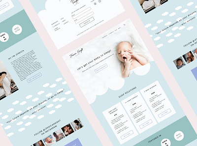 Baby Sleep Trainer Website Design branding design ui web