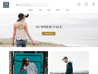 Clothing e-commerce website branding design logo ui webdesign website design