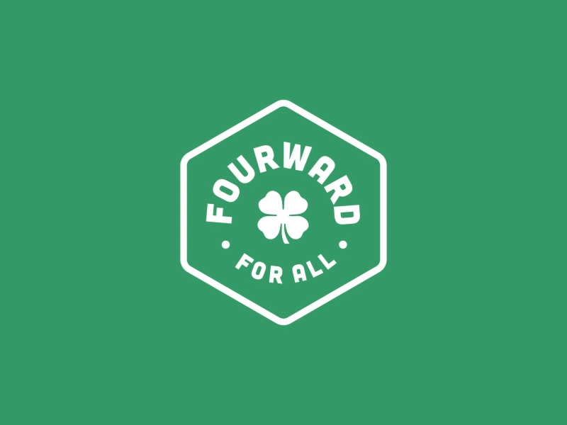 Fourward For All badge badge gif lockup logo