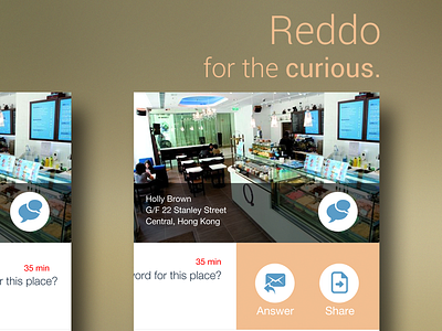 ReddoApp - Slide transition android flat hongkong reddo reddoapp userexperience userinterface