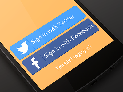 ReddoApp with Facebook & Twitter login integration android clean facebook nexus orange reddo twitter