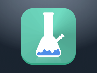 iOS icon for stealth MMJ dispensary app bong icon ios ios7 design flatui flatcolor flat