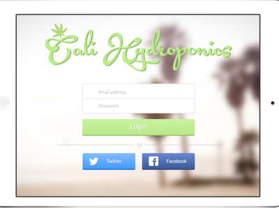 Cali Hydroponic cool design ipad ui