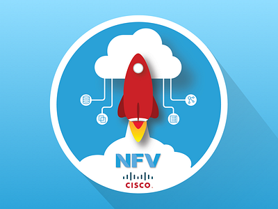 Cisco NFV Rocketship sticker
