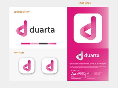 d letter logo design concept