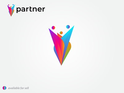 Abstract Partner Logo Design 3dlogo abstract artwork branding brandingdesign design graphicdesign partner business partner logo partnership partnership business vector