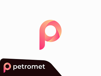 P abstract Initial Letter Logo