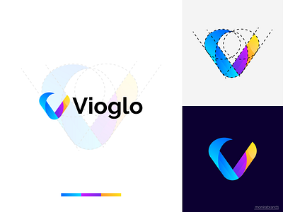 V logo design